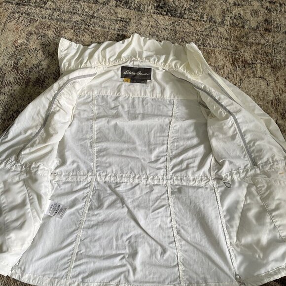 Eddie Bauer Womens First Ascent Travex Nylon Jacket Size XS Full Zip White Logo - Picture 10 of 16